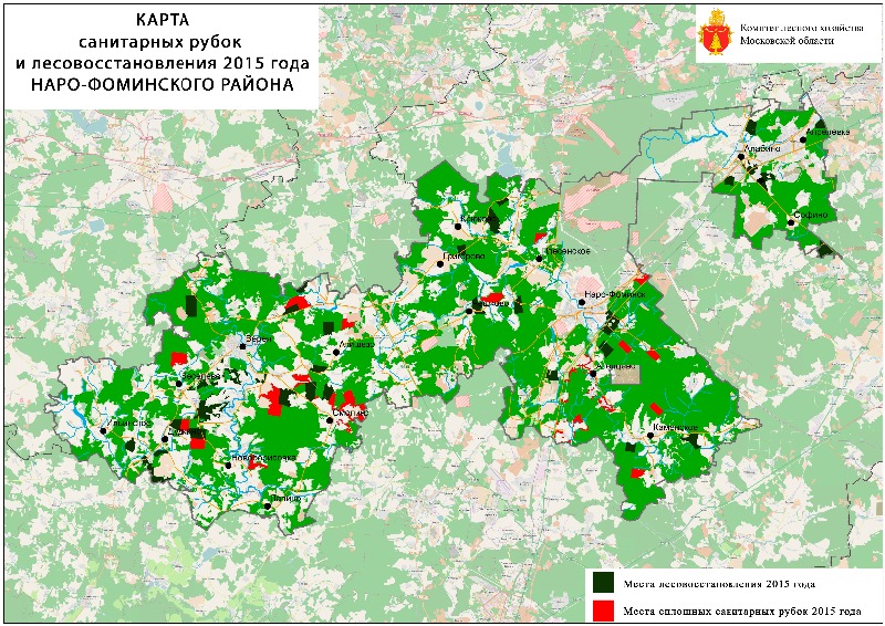 Карта лесов в подмосковье