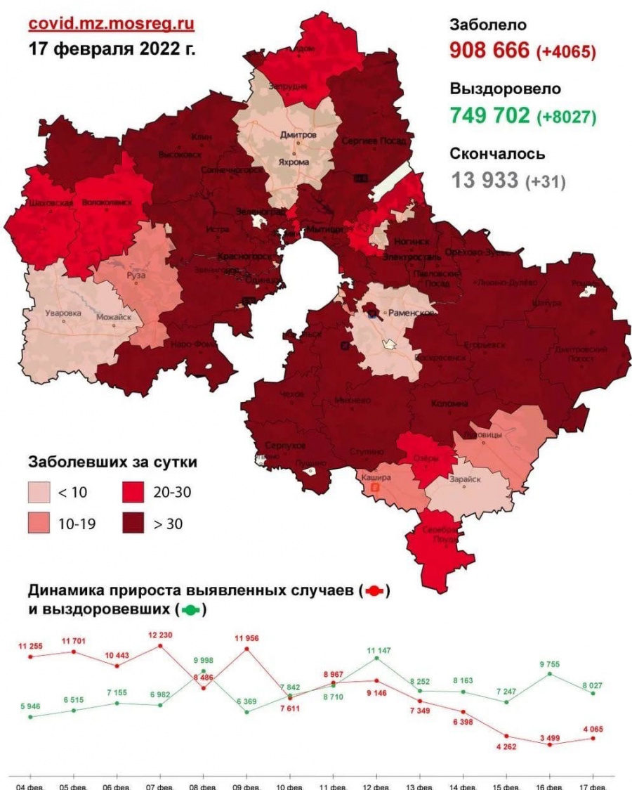 Зараженные за сутки количество